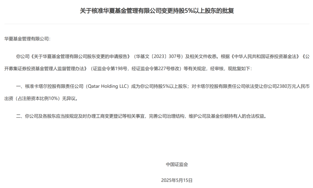 获批！万亿公募巨头“牵手”中东资本